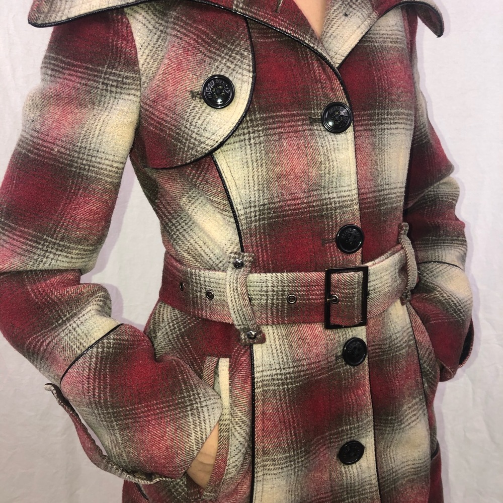 Plaid Miss Sixty trench coat